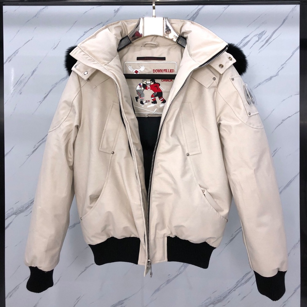 Moose Knuckles Off-White Puffer Jacket